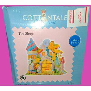 Cottontale Collection Porcelain Light-Up Toy Shop Indoor Decor 1-Piece Scene Wit